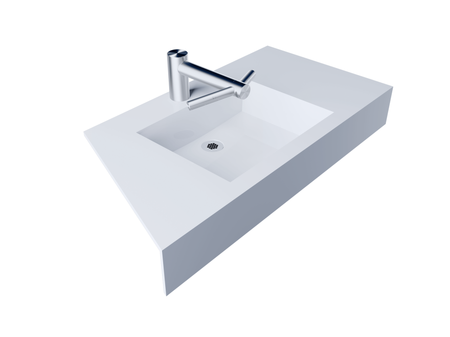 Washbasin with Dyson Airblade Hand Dryer Model WD04