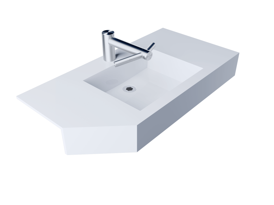 Washbasin with Dyson Airblade Hand Dryer Model WD04